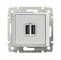 Механизм розетки 1-м USB 2мод. СП Valena бел. (DIY-упак.) Leg 694370