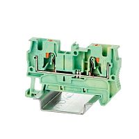 Клемма заземления зажим push-in 2 точки подключения 4кв.мм DKC VPR-4-PE-YG