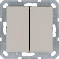 Кнопка 2-кл. 10А IP20 с переключающим контактом механизм тауп Jasmart G3020T