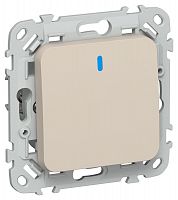 Выключатель 1-кл. СП FLITE ВС11-1-1-ФлЛ 10А с индикацией механизм льняной IEK FI-V10-1-10-1-K88