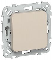 Выключатель проходной 1-кл. СП FLITE ВС61-1-0-ФлЛ 10А механизм льняной IEK FI-V12-0-10-1-K88