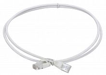 Патч-корд кат.5E UTP LSZH 1.5м slim колпачок с язычком бел. ITK PC08-C5EUL-1M5-SL-WT