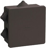 Коробка распаячная ОП 85х85х40 IP44 КМ41235 6 гермовводов черн. IEK UKO21-085-085-040-K02-44