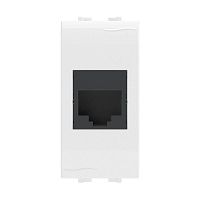 Розетка компьютерная 1-м СП Brava 1мод. RJ45 5E (разъем Hyperline) бел. DKC 76654B