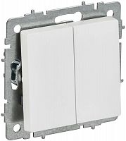 Выключатель 2-кл. СП BRITE ВС10-2-0-БрАБ 10А механизм арктич. бел. IEK BR-V20-0-10-K91