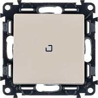 Механизм выключателя 1-кл. СП Valena Life 10А IP20 250В 10AX с подсветкой с лиц. панелью сл. кость Leg 752510