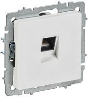 Розетка компьютерная СП BRITE РК10-БрАБ RJ45 кат.5E механизм арктич. бел. IEK BR-K10-1-K91
