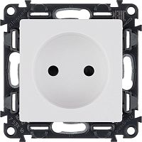 Механизм розетки 1-м СП Valena Life 16А IP20 250В 2К с лиц. панелью защ. шторки безвинт. зажимы бел. Leg 753416