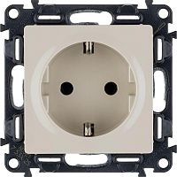 Механизм розетки 1-м СП Valena Life 16А IP20 250В 2К+З винт. зажимы сл. кость Leg 753525