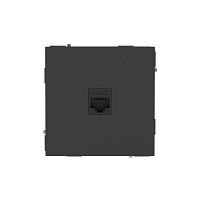 Розетка компьютерная 1-м KANT RJ45 кат.6A без шторки черн. уголь DKC 7012673