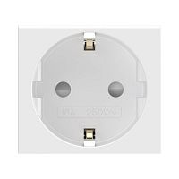 Розетка 1-м СП Viva 2мод. защ. шторки с заземл. бел. DKC 45005