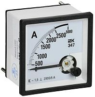 Амперметр Э47 2500/5А класс точн. 1.5 72х72мм IEK IPA10-6-2500-E