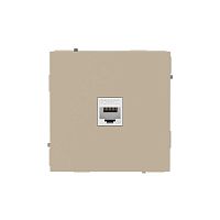 Розетка компьютерная 1-м KANT RJ45 кат.6A без шторки ванильн. марципан DKC 7015673