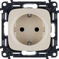 Механизм розетки 1-м СП Valena Allure 16А IP20 250В 2К+З с лиц. панелью защ. шторки винт. зажимы сл. кость Leg 753824